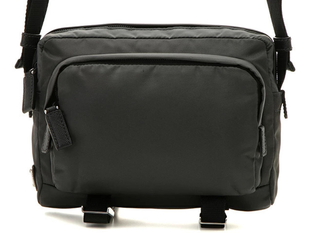 Prada Tessuto Crossbody Bag Gray Black
